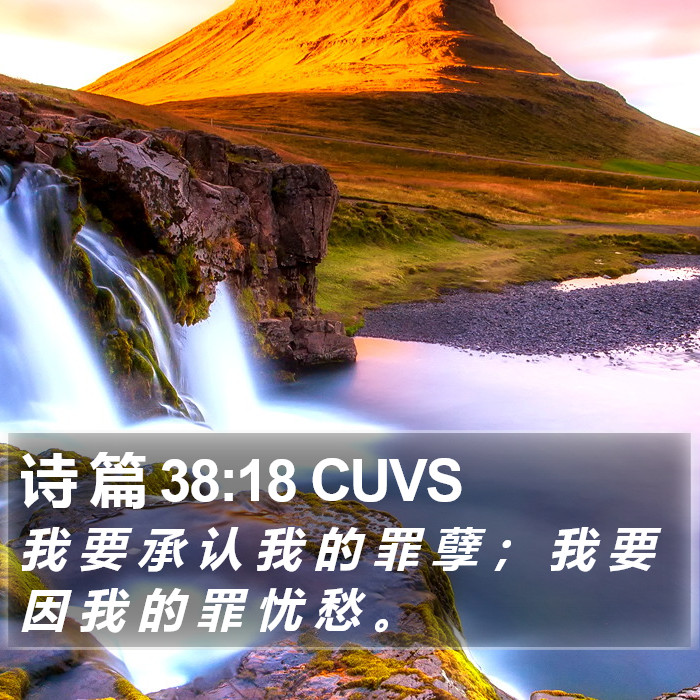 诗 篇 38:18 CUVS Bible Study