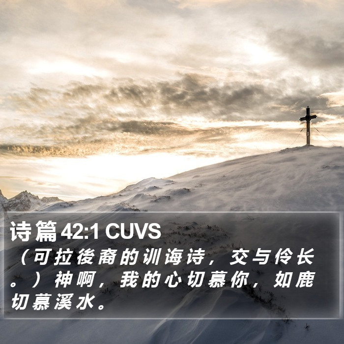 诗 篇 42:1 CUVS Bible Study