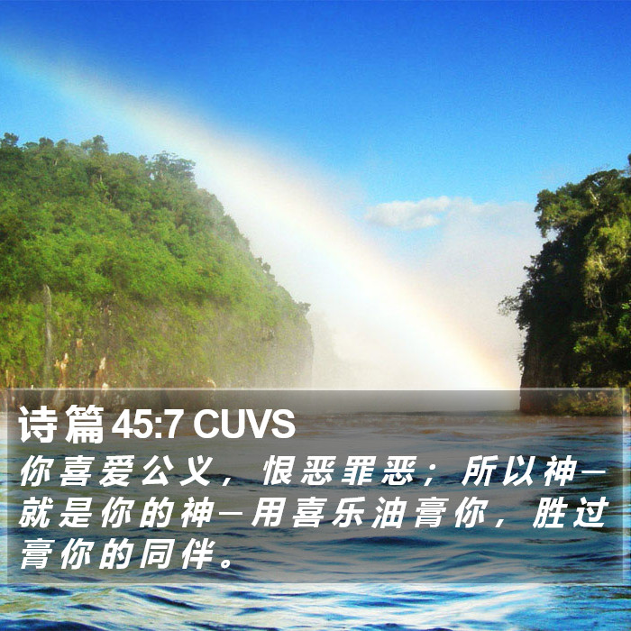 诗 篇 45:7 CUVS Bible Study