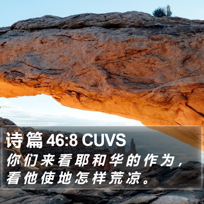 诗 篇 46:8 CUVS Bible Study