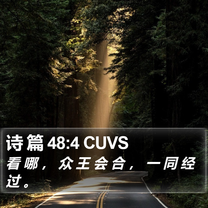 诗 篇 48:4 CUVS Bible Study