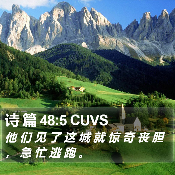 诗 篇 48:5 CUVS Bible Study