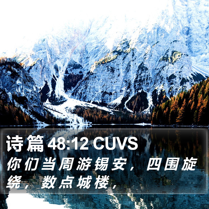 诗 篇 48:12 CUVS Bible Study