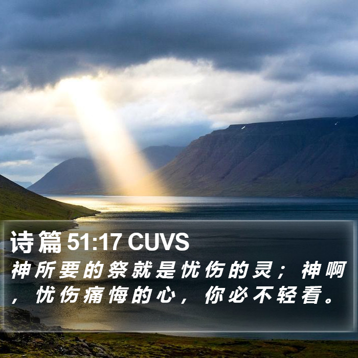 诗 篇 51:17 CUVS Bible Study