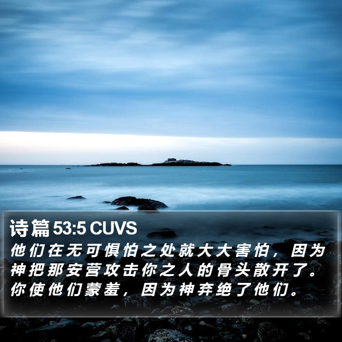 诗 篇 53:5 CUVS Bible Study