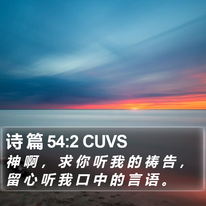 诗 篇 54:2 CUVS Bible Study