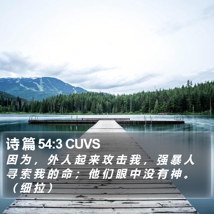 诗 篇 54:3 CUVS Bible Study