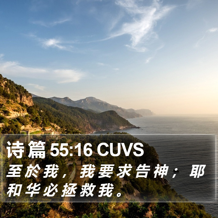 诗 篇 55:16 CUVS Bible Study