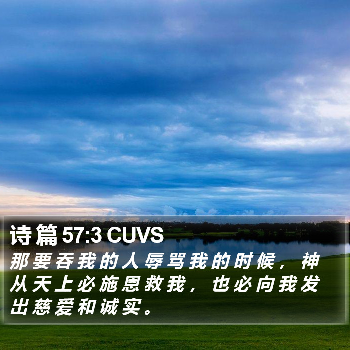 诗 篇 57:3 CUVS Bible Study
