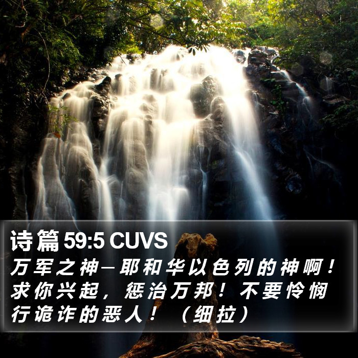 诗 篇 59:5 CUVS Bible Study