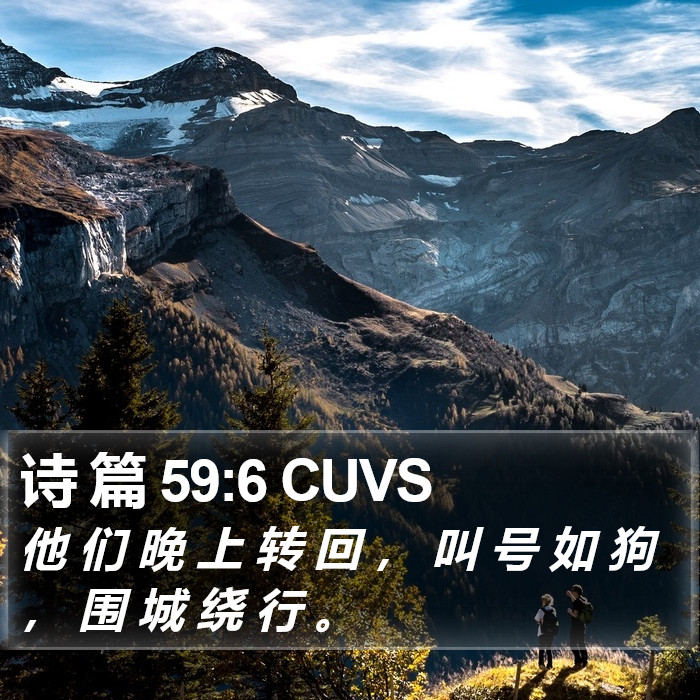 诗 篇 59:6 CUVS Bible Study