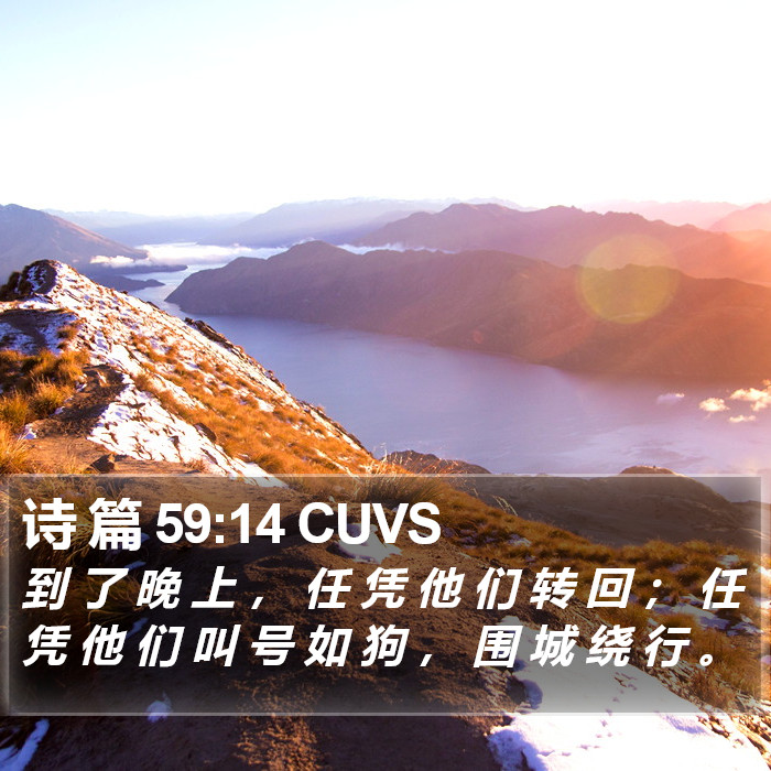 诗 篇 59:14 CUVS Bible Study