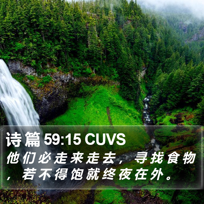 诗 篇 59:15 CUVS Bible Study