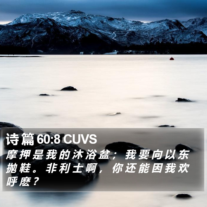 诗 篇 60:8 CUVS Bible Study