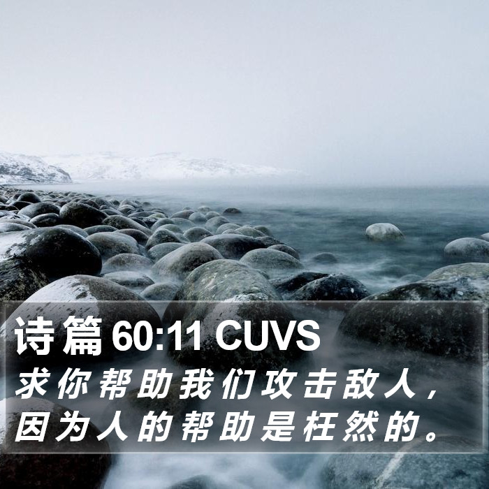 诗 篇 60:11 CUVS Bible Study