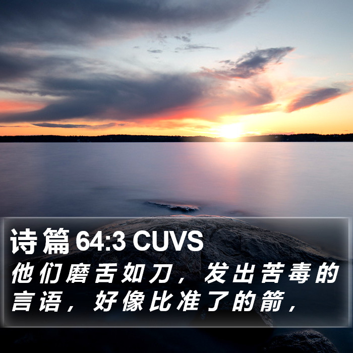 诗 篇 64:3 CUVS Bible Study