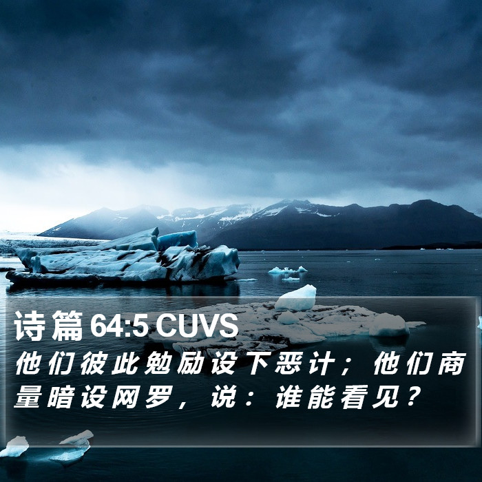 诗 篇 64:5 CUVS Bible Study