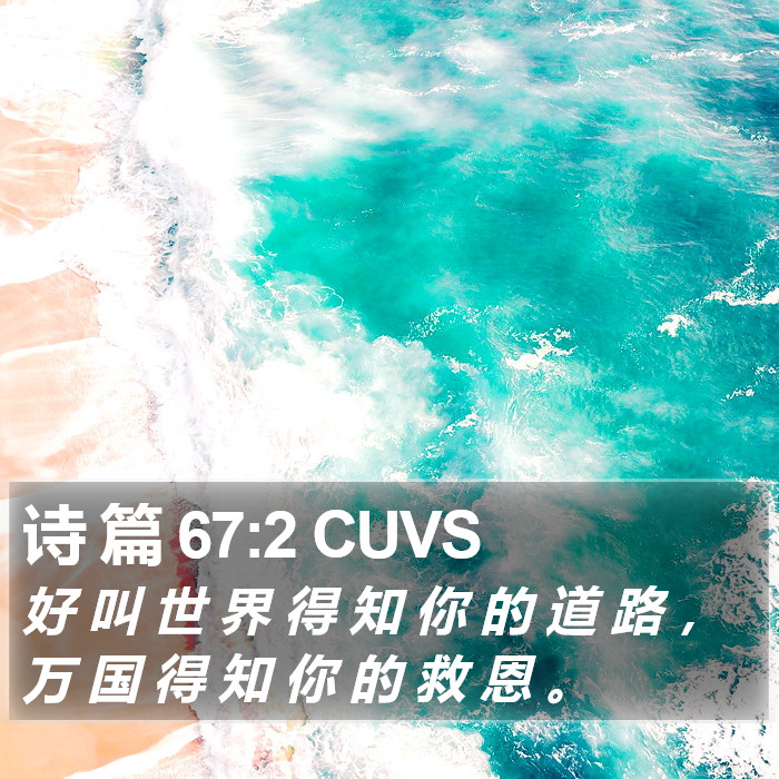 诗 篇 67:2 CUVS Bible Study