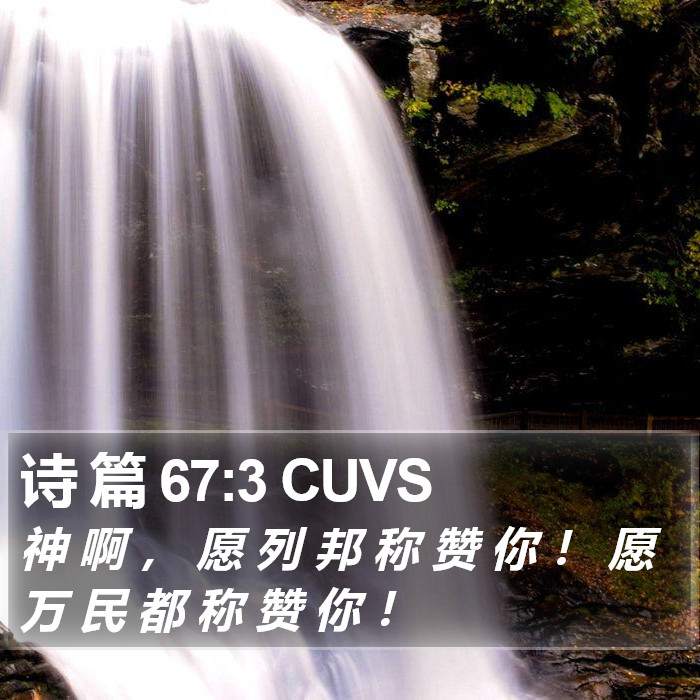 诗 篇 67:3 CUVS Bible Study