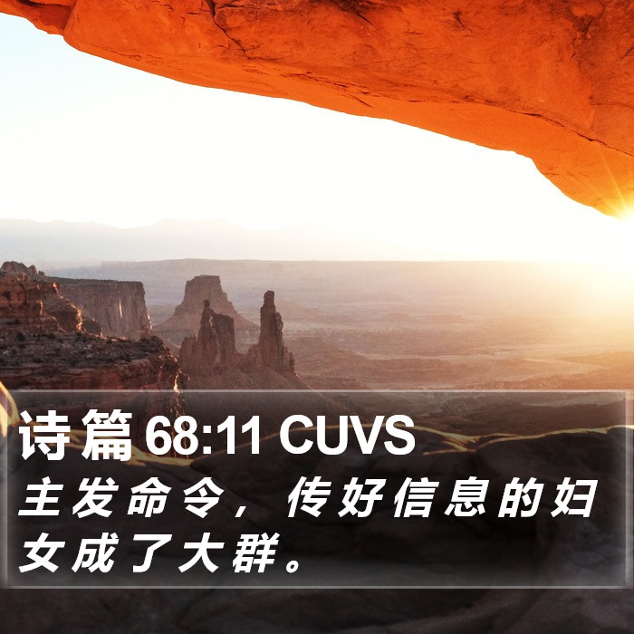 诗 篇 68:11 CUVS Bible Study