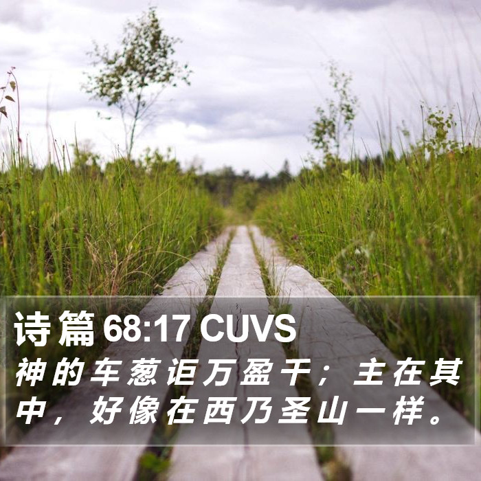 诗 篇 68:17 CUVS Bible Study