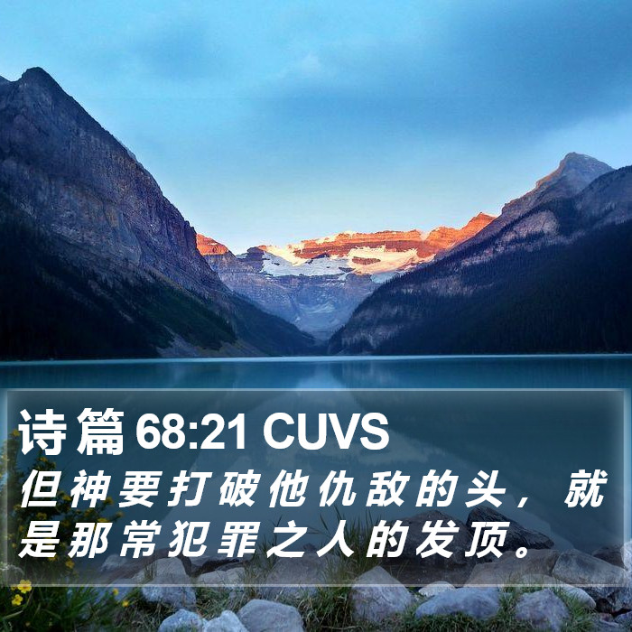 诗 篇 68:21 CUVS Bible Study