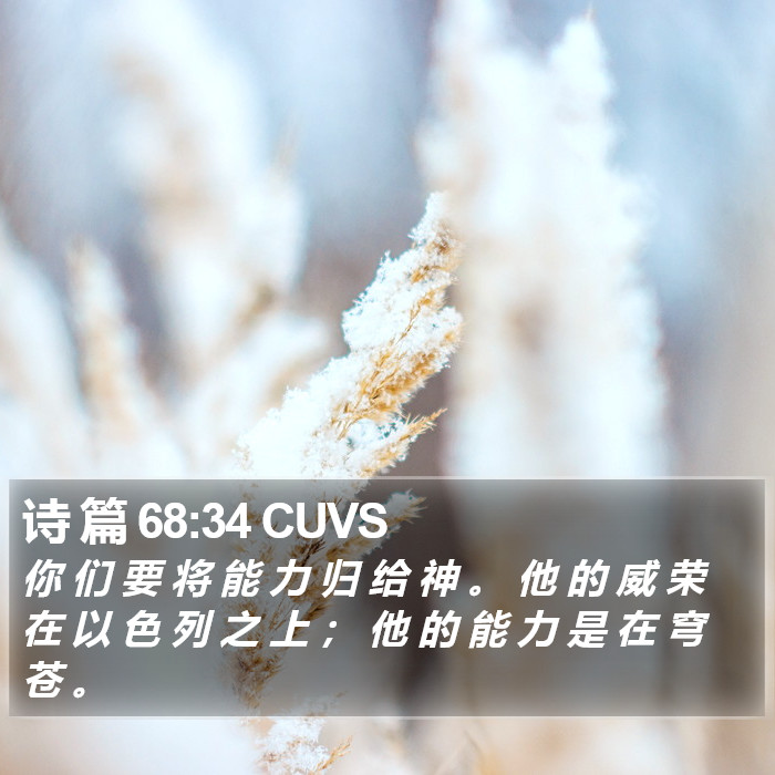 诗 篇 68:34 CUVS Bible Study