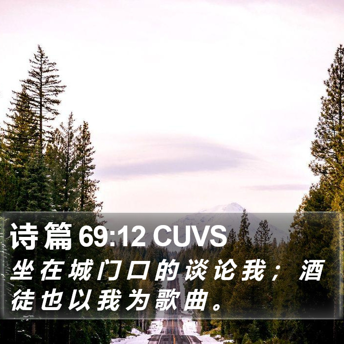 诗 篇 69:12 CUVS Bible Study