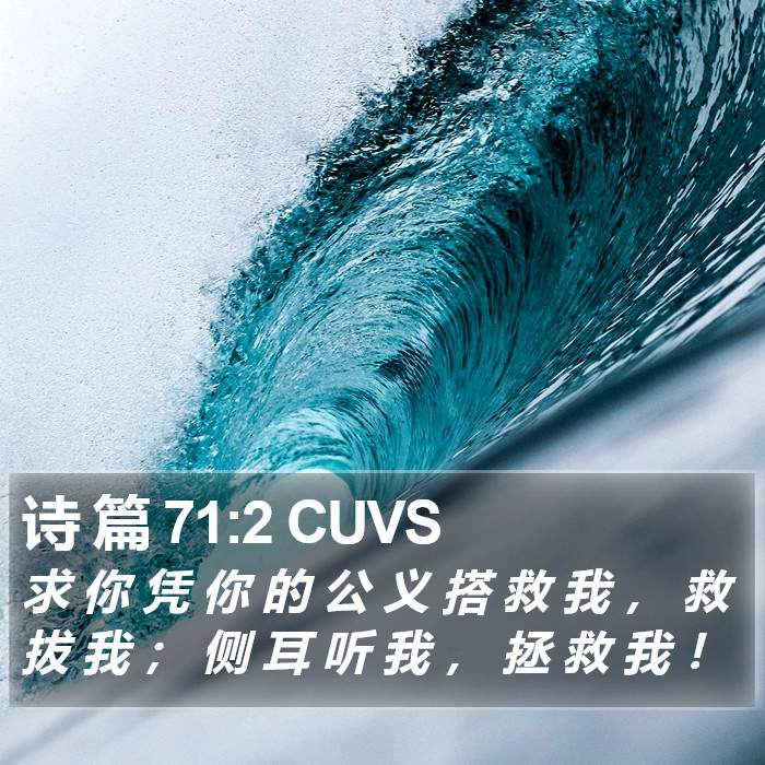 诗 篇 71:2 CUVS Bible Study