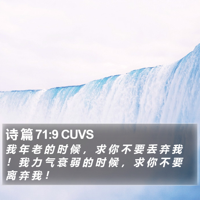 诗 篇 71:9 CUVS Bible Study