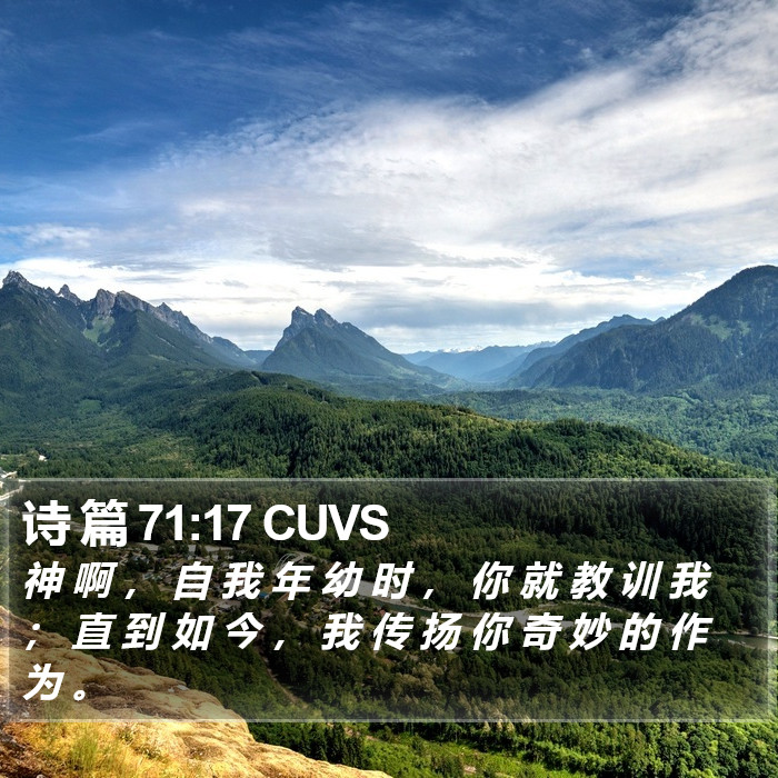 诗 篇 71:17 CUVS Bible Study