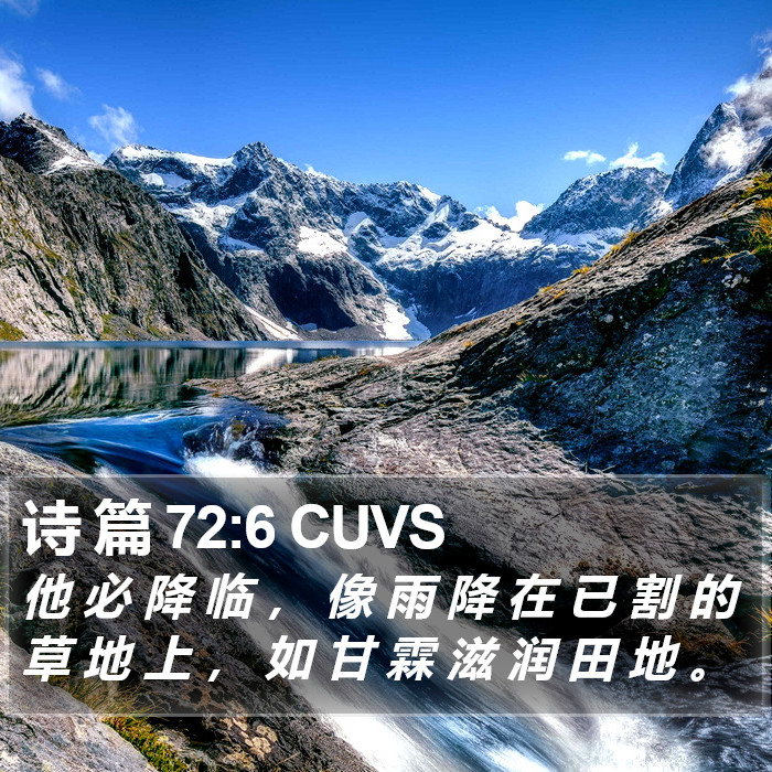 诗 篇 72:6 CUVS Bible Study