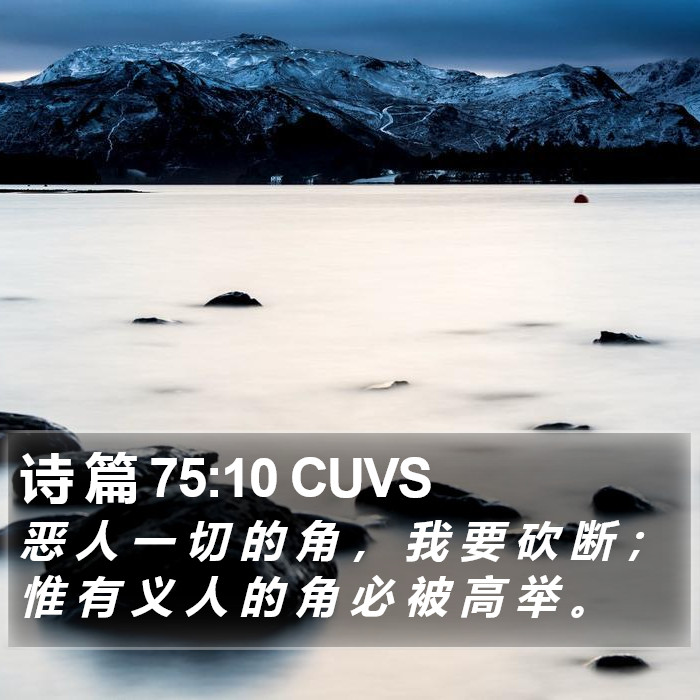 诗 篇 75:10 CUVS Bible Study