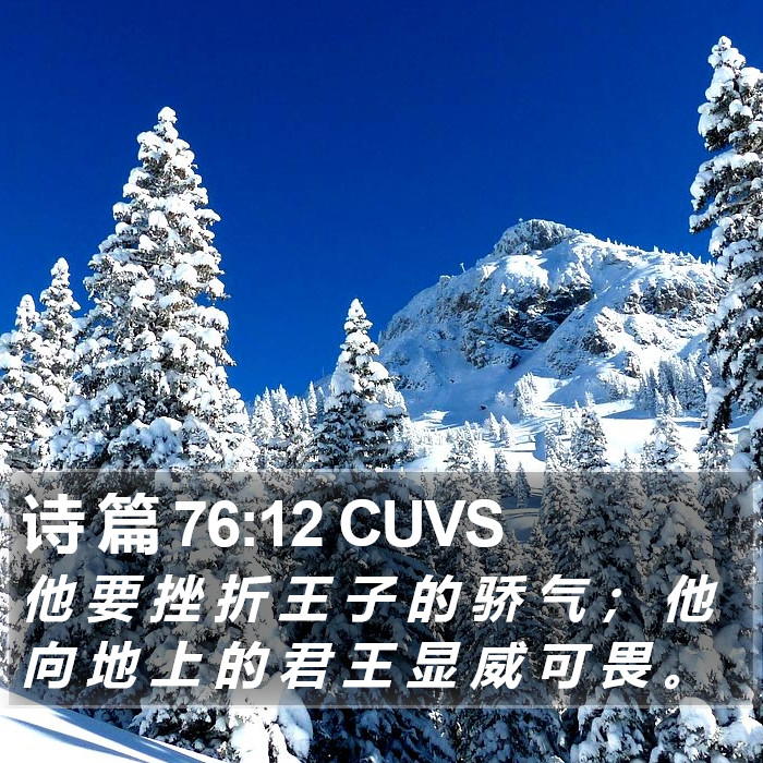 诗 篇 76:12 CUVS Bible Study