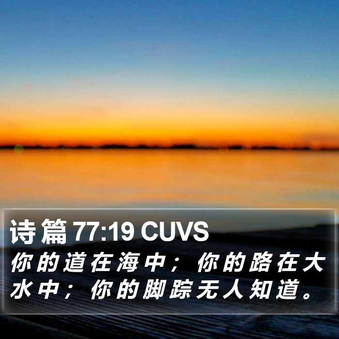 诗 篇 77:19 CUVS Bible Study