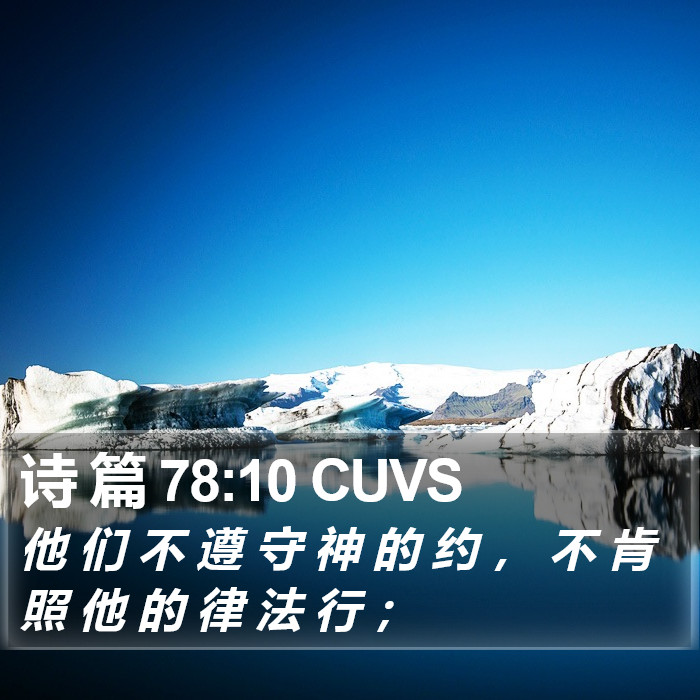 诗 篇 78:10 CUVS Bible Study