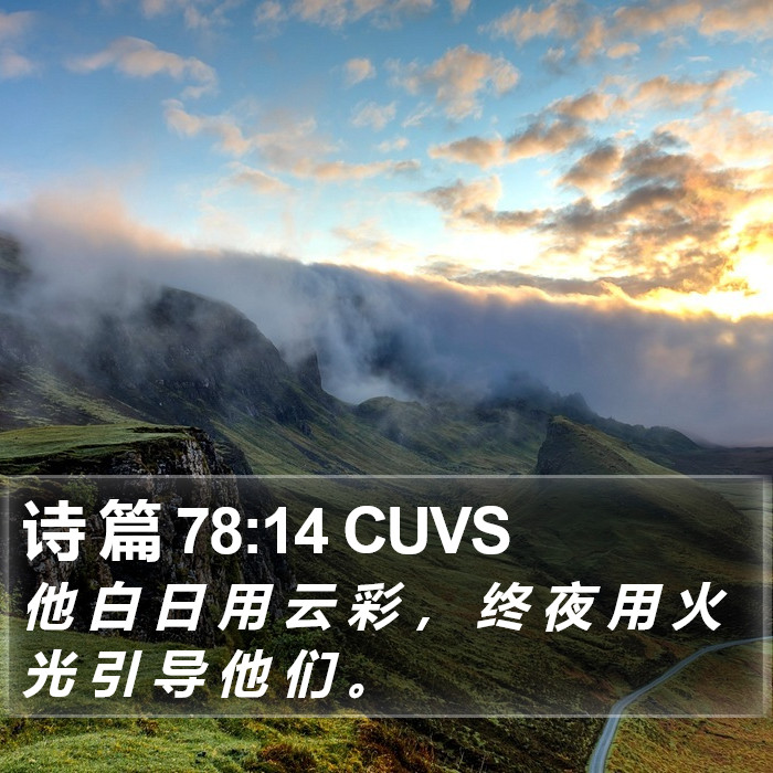 诗 篇 78:14 CUVS Bible Study
