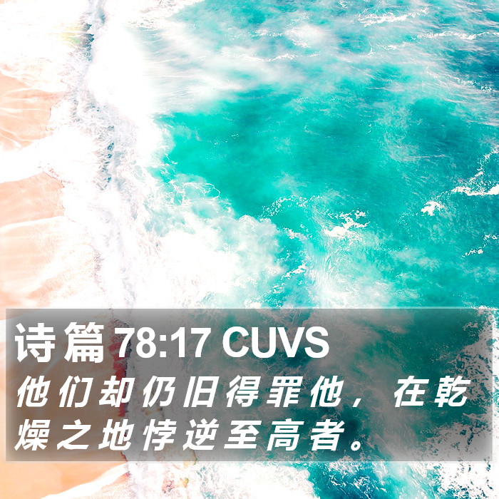 诗 篇 78:17 CUVS Bible Study
