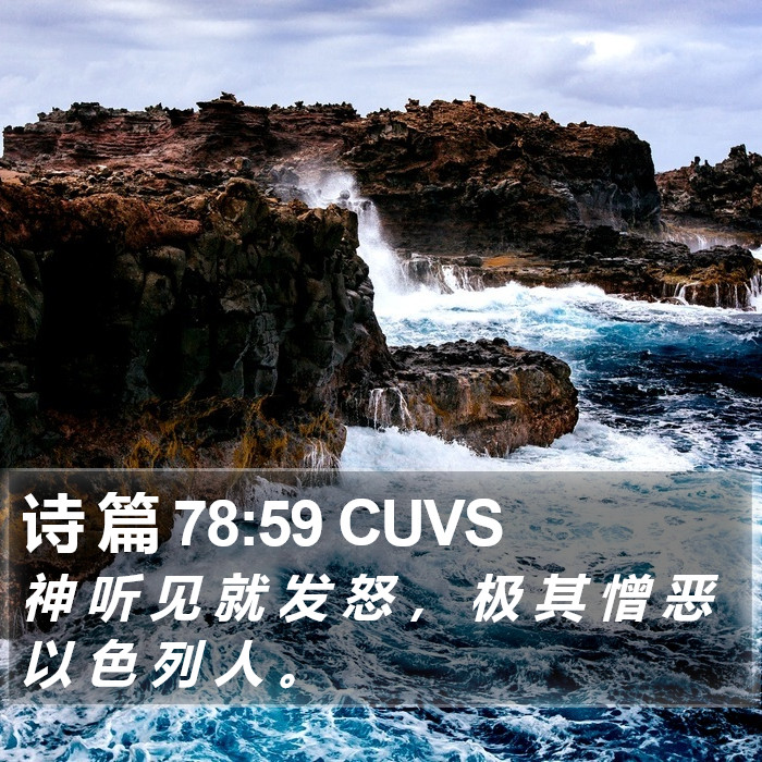 诗 篇 78:59 CUVS Bible Study