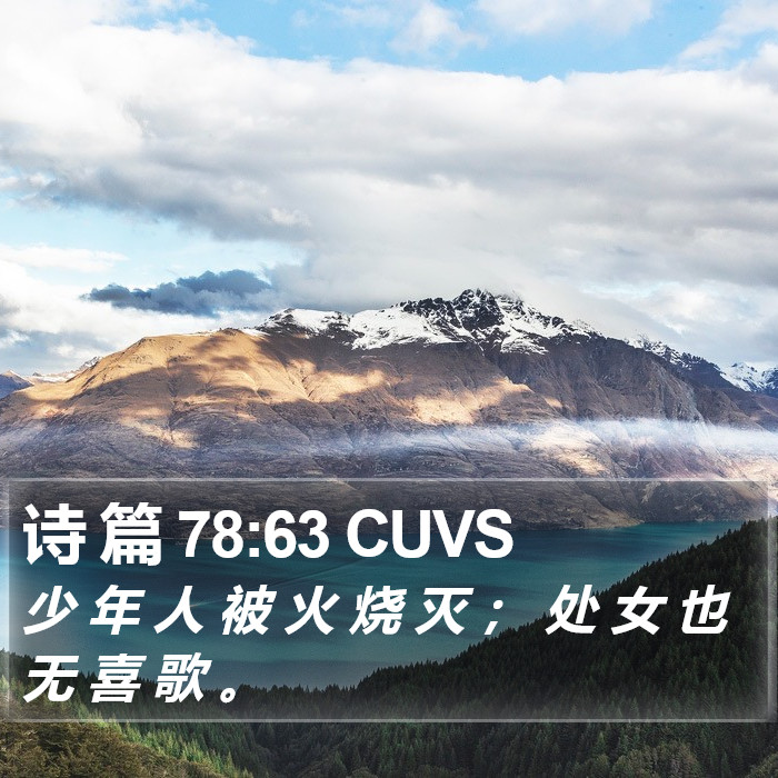 诗 篇 78:63 CUVS Bible Study