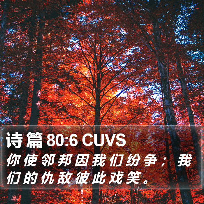 诗 篇 80:6 CUVS Bible Study