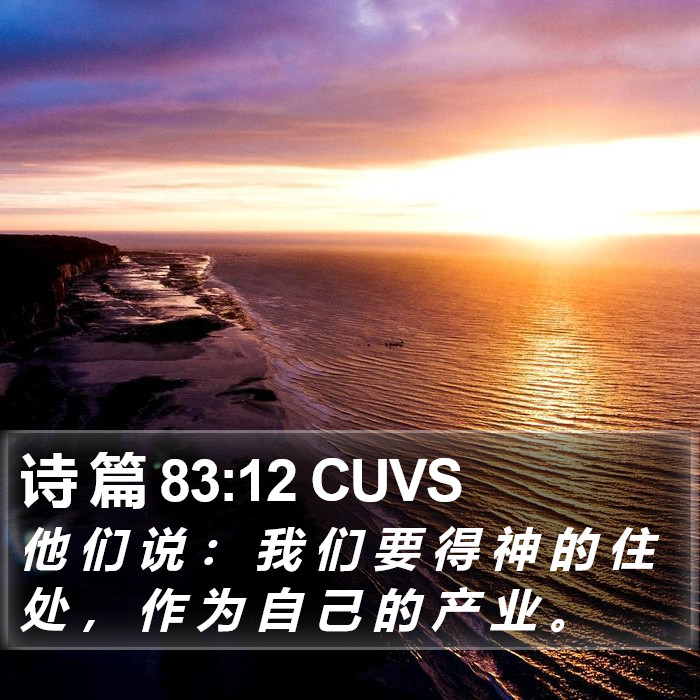 诗 篇 83:12 CUVS Bible Study