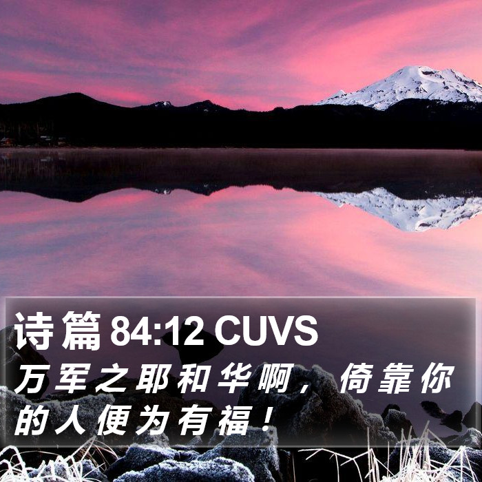 诗 篇 84:12 CUVS Bible Study