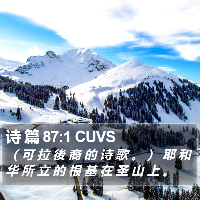 诗 篇 87:1 CUVS Bible Study