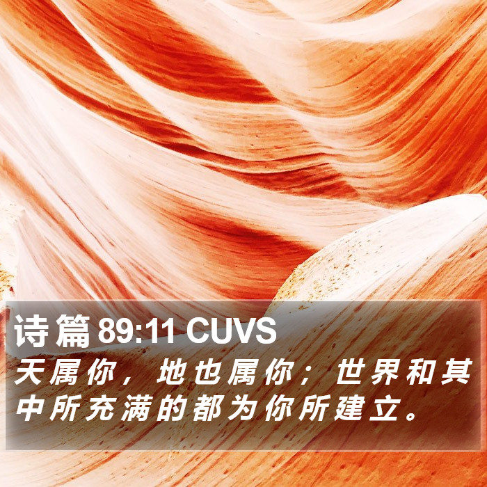 诗 篇 89:11 CUVS Bible Study