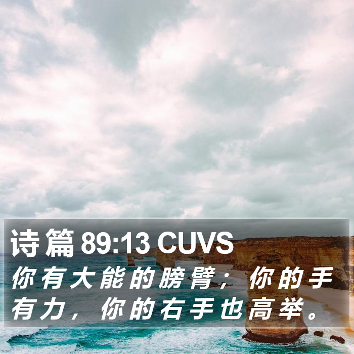 诗 篇 89:13 CUVS Bible Study