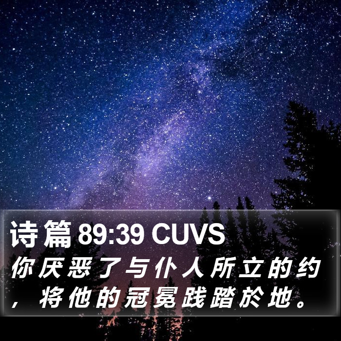 诗 篇 89:39 CUVS Bible Study