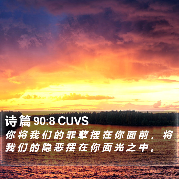 诗 篇 90:8 CUVS Bible Study