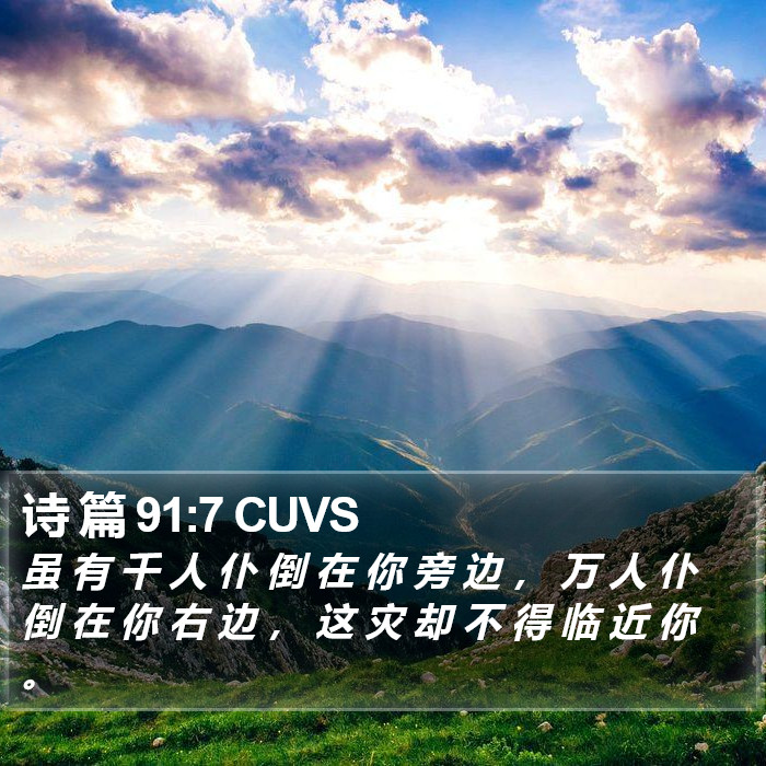 诗 篇 91:7 CUVS Bible Study