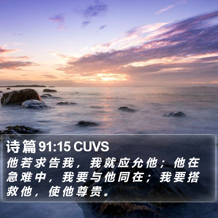 诗 篇 91:15 CUVS Bible Study